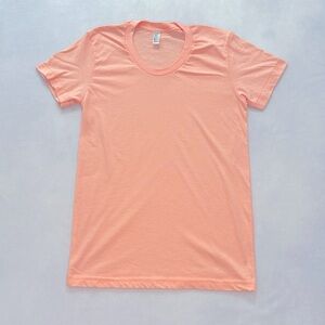 American Apparel Women’s Medium 50/50 Tee. Salmon